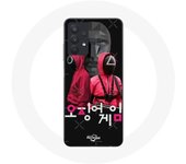 Coque pour Samsung Galaxy A32 5G Squid Game Affiche masques soldats logo coréen