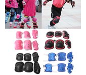 Juego de 6 piezas de equipo de protección para niños, rodilleras, coderas, muñequeras, kit de protección de seguridad para niños para ciclismo, bicicleta y patinaje