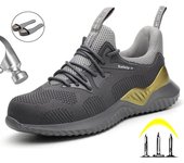 Zapatillas de trabajo Zapatos de seguridad indestructibles Botas de seguridad con punta de acero Zapatos de seguridad antiperforación Botas de trabajo Zapatos de hombre Calzado 36
