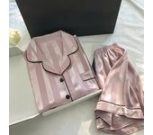2 Piezas/set Pijama de Mujer de Seda de Hielo Manga Corta Pantalones Cortos Seda de Simulación Ropa para el Hogar Color Sólido Rayado Pijama de Estudiante XXL verde
