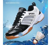 Zapatillas de bádminton y tenis de mesa ligeras, transpirables y antideslizantes para hombre. 39 rojo/blanco