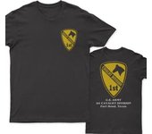 Camiseta veterana de la 1ª División de Caballería del Ejército de EE. UU.. Camiseta unisex de manga corta con cuello redondo de algodón de verano nueva ropa de calle de gran tamaño L