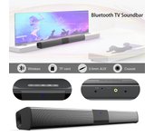 Barra de sonido inalámbrica Bluetooth de 20W, altavoces estéreo para cine en casa, barra de Sonido de TV, columna de sonido envolvente, Subwoofer Doble BS28D Speaker negro