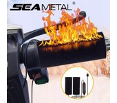 Puños calefactables SEAMETAL de 12 V y 3 velocidades para motocicleta, resistentes al agua, para bicicleta eléctrica, ATV, kit de calentador de manillar, accesorios para motocicleta negro