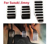 Pedales de coche de acero inoxidable, cubiertas de Pedal de freno y acelerador para Suzuki Jimny Jimni Swift Dzire Ciaz Wagonr Ertiga Baleno, accesorios MT