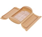 Estuche de vapor Lekue con bandeja para almendras Vaporera para cocinar en microondas Vaporera de silicona Lekue [Producto japonés autorizado] beige