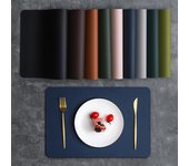 Tapete de PVC de doble cara para mesa de comedor, decoración de escritorio, tapete para platos, tapete antideslizante para cuencos y tapete aislante térmico. 1 Pcs naranja
