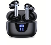 Auriculares inalámbricos, auriculares inalámbricos 5.3, altavoces de 13 mm, larga duración de reproducción, auriculares intraaurales inalámbricos estéreo para teléfonos móviles. negro