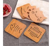 Estera de mesa Estera de aislamiento térmico de dibujos animados de madera Estera de mesa Estera antideslizante Estera Estera Estera Taza de té