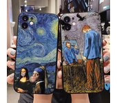 Funda de teléfono con diseño de flores de la noche estrellada de Vincent Van Gogh para iPhone 13, 12, 11 Pro Max, Mini, X, XR, XS, 8, 7 Plus, Mona Lisa, David, funda blanda iPhone 13pro max