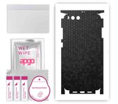 apgo Protective Skin Sticker for the back+sides compatible with Xiaomi Mi 6, Full Wrap Film, Foil, Vinyl - Pattern Black Honeycomb