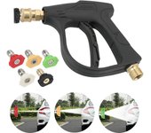 Herramienta de limpieza de aspersores de pistola de agua de alta presión para coche con 5 uds. De boquillas de pulverización de jabón para lavadora de coches Gun