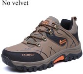 Zapatos de otoño e invierno para hombre, zapatos de senderismo, zapatos de algodón, zapatos bajos de cuero con superficie apilada, gruesos, cálidos, para senderismo al aire libre y todoterreno 39