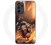Coque Maniacase pour Samsung Galaxy A32 5g Demon Slayer Nezuko 3D art anime Manga