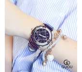 Reloj de cerámica redondo para mujer, reloj con correa, reloj sencillo para mujer, reloj de cuarzo de moda para mujer, reloj de aleación.