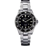 Reloj mecánico automático resistente al agua hasta 10 ATM, fabricado en Suiza, plateado [Davosa] 161.525.50S para hombre negro