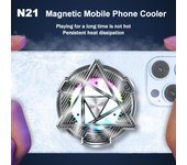 Enfriador de teléfono móvil N21, ventilador de refrigeración Semiconductor, radiador, disipador de calor frío magnético para IPhone, Android, accesorios de juego tipo PUBG