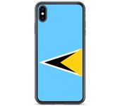 Funda iPhone - Multicolor - Drapeau Sainte-Lucie - Souple - TPU - Compatible iPhone XS Max