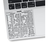 Sistema operativo Mac OS SINÉRGICO (VenturaMontereyBig SurCatalinaMojave) Atajos de teclado, Adhesivo de vinilo transparente sin residuos M1M2Intel, compatible con portátiles de 13 a 16 pulgadas