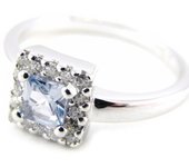 Anillo de Plata 'Scarlett' topacio azul 50 turquesa