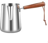 Cafetera elegante de acero inoxidable para uso doméstico y de oficina 350ml