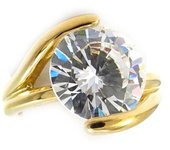 Anillo 'Osmose' Chapado en Oro Blanco 50 blanco