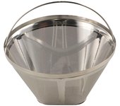 Filtro de café de acero inoxidable 304 para cafetera de goteo, colador de té de malla fina, cesta para café en polvo, cafetería plata