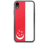 Funda para iPhone - PIXELFORMA - iPhone XR - Drapeau de Singapour - Finition mate - Design léger