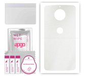 apgo Protective Skin Sticker for the back compatible with Motorola Moto G5S Plus, Wrap Film, Foil, Vinyl - Pattern Matte Transparent
