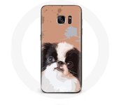 Coque pour samsung galaxy S6 edge Épagneul japonais Noir et Blanc Race de chiens