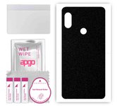 apgo Protective Skin Sticker for the back compatible with Xiaomi Redmi Note 5 AI Dual Camera, Wrap Film, Foil, Vinyl - Pattern Matte Black