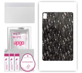 apgo Protective Skin Sticker for the back compatible with Huawei MatePad Pro 12.6, Wrap Film, Foil, Vinyl - Pattern Carbon Black Pixel