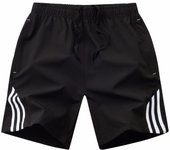 Pantalones cortos deportivos de verano para hombre, pantalones cortos de tres barras, pantalones deportivos 6XL azul