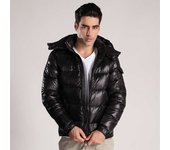 Chaqueta de plumón clásica eterna para hombre, chaqueta de invierno con capucha, sombrero desmontable, relleno de plumón de ganso blanco, abrigo informal cálido, envío de bolsa para el polvo S