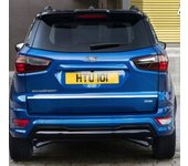 Ford ECO SPORT - Moldura cromada del maletero - Detalles del portón trasero - Detalle de la parte trasera del auto premium - Ajuste del portón trasero para mejorar el brillo