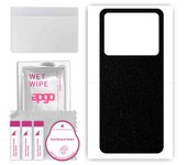 apgo Protective Skin Sticker for the back compatible with HTC U23, Wrap Film, Foil, Vinyl - Pattern Matte Black