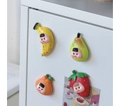 Imanes de nevera de resina sintética con forma de fruta 3D. Imanes de frutas 3D. Adhesivo para nevera. Pear Style