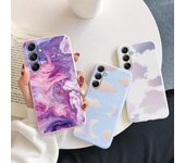 Funda de silicona suave con estampado de nubes para Samsung A55 A35 Xiaomi Redmi Note 13 Pro 13C iPhone 15 Huawei Honor Realme Funda protectora a prueba de golpes para cámara Samsung Galaxy S9 Plus azul