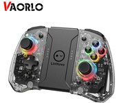 Controlador Joypad KS41, mando inalámbrico, despertador, controlador giroscópico de 6 ejes, función de Joystick de Metal Compatible con Nintendo Swtich transparente