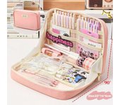 Estuche para lápices de gran capacidad, estuche para lápices kawaii para niñas, bonito estuche para lápices coreano, material escolar, organizador para bolígrafos color rosa