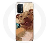 Coque pour Oppo A74 5G American Pit Bull Terrier Marron