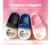 Zapatillas para niños, moda, cambio gradual, zapatilla de casa, suela suave, antideslizantes, zapatillas para niños y niñas 24-25 negro