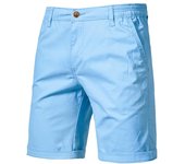 2024 pantalones cortos de verano para hombres pantalones casuales pantalones de algodón cómodos pantalones de alta calidad para hombres pantalones simples de moda de negocios delgados 30 azul