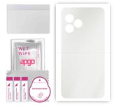 apgo Protective Skin Sticker for the back compatible with Xiaomi Redmi Note 12R, Wrap Film, Foil, Vinyl - Pattern Matte Transparent