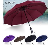 10 resistencia ultravioleta a prueba de viento del paraguas compacto del viaje del paraguas plegable automático de 3 pliegues de las costillas azul oscuro