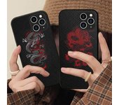 Funda rígida de piel con diseño de dragón japonés para iPhone 11, 12, 13, Mini Pro Max, 8, 7 Plus, SE 2020, X, XR, XS iphone 8 plus