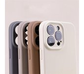 Funda de teléfono de silicona suave líquida cuadrada Original de alta calidad para iPhone 15 14 11 12 13 Pro Max Plus funda colorida de moda iPhone 14 Pro Max color rosa