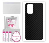 apgo Protective Skin Sticker for the back compatible with Xiaomi Redmi Note 10 Pro, Wrap Film, Foil, Vinyl - Pattern Carbon Black