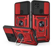 Funda para Xiaomi Redmi 9C Cubierta para Redmi 9 C NFC Parachoques a prueba de golpes Armadura Anillo Protector de Lente de Cámara Soporte Funda Magnética para Teléfono for Redmi 9C