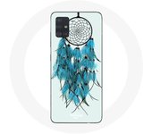 Coque Samsung Galaxy A51 Attrape Rêve Bleu Fond Blanc